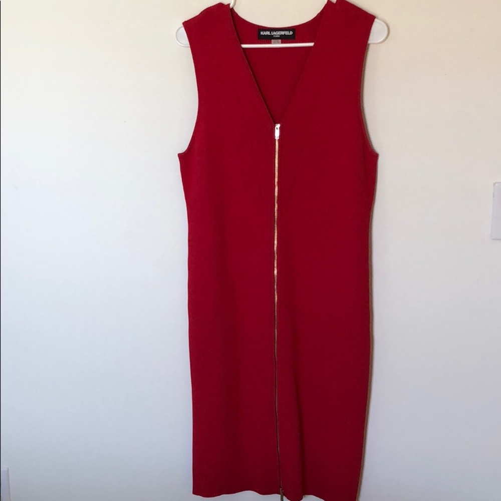 Karl Lagerfeld Bodycon zipper front dress